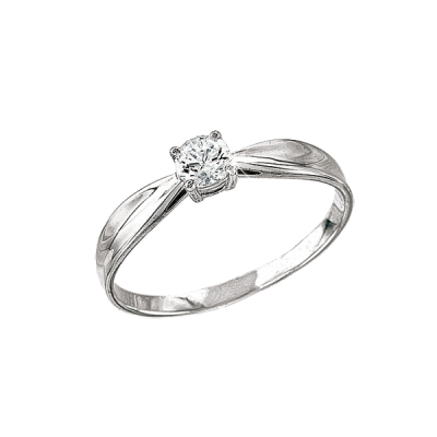 Damenring aus Weißgold 585 mit Zirkonia