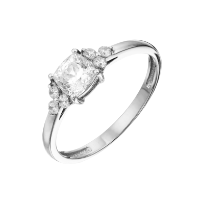 Damenring aus Weißgold 585 mit Zirkonia