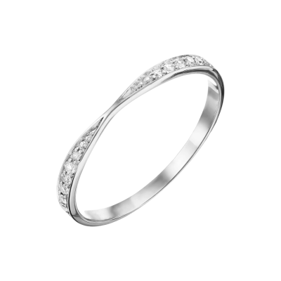Damenring aus Weißgold 585 mit Zirkonia