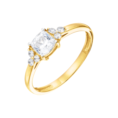 Damenring aus Weißgold 585 mit Zirkonia