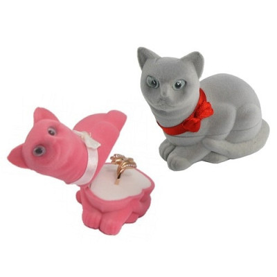 Schmuckkästchen in Katzen-Form – Pink oder Grau