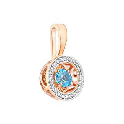 Goldanhänger „Dancing Topaz“ aus 585er Gold mit Zirkonia
