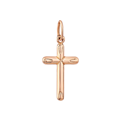 Goldkreuz aus Rot/ Weißgold 585