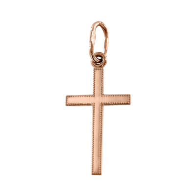 Kreuz Anhänger aus Rotgold 585