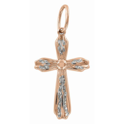 Kreuz Anhänger aus Rotgold 585