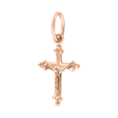 Kreuz Anhänger aus Rotgold 585