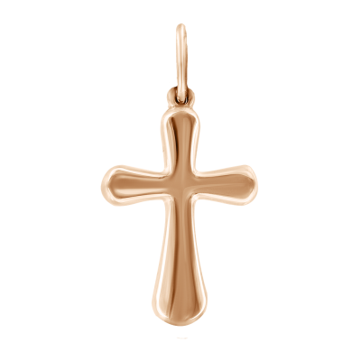 Kreuz Anhänger aus Rotgold 585