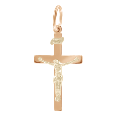 Kreuz Anhänger aus Rotgold 585