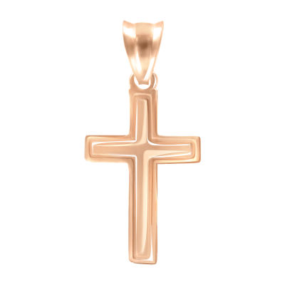 Kreuz Anhänger aus Rotgold 585