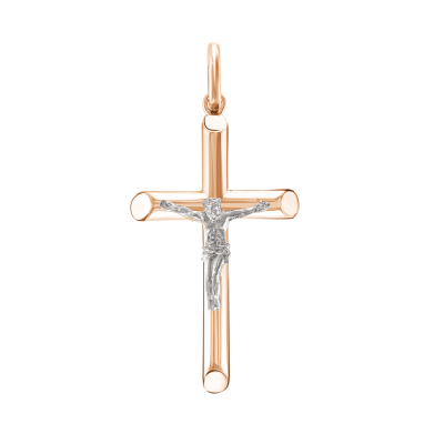 Kreuz Anhänger aus Rotgold 585