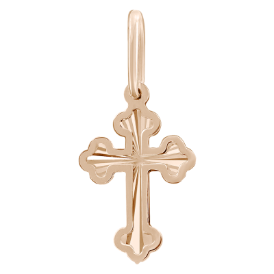 Kreuz Anhänger aus Rotgold 585