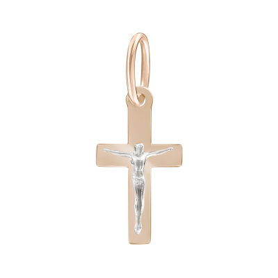 Kreuz Anhänger aus Rotgold 585