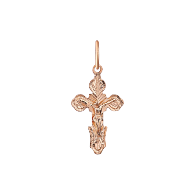 Kreuz Anhänger aus Rotgold 585