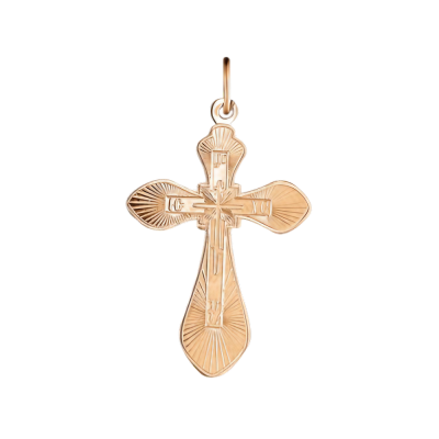 Kreuz Anhänger aus Rotgold 585