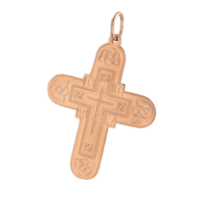 Kreuz Anhänger aus Rotgold 585