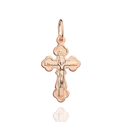 Kreuz Anhänger aus Rotgold 585