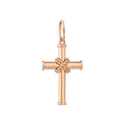 Kreuz Anhänger aus Rotgold 585