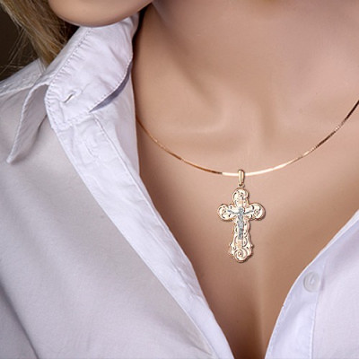 Goldkreuz aus Rotgold 585