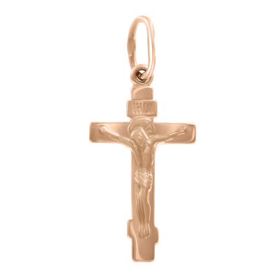 Kreuz Anhänger aus Rotgold 585