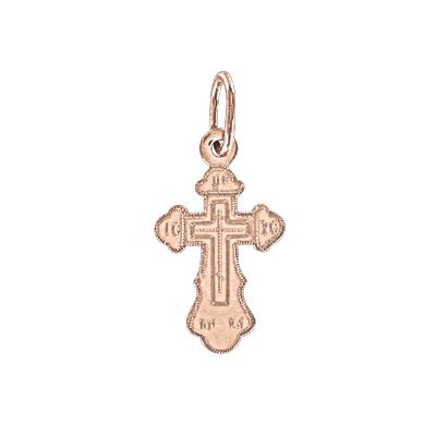 Kreuz Anhänger aus Rotgold 585