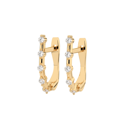 Goldohrringe aus Gelbgold 585 mit Brillant