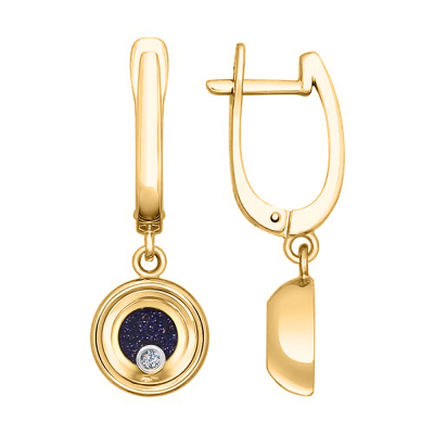 Goldohrringe aus Gelbgold 585 mit Brillant