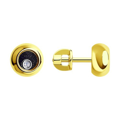 Goldohrringe aus Gelbgold 585 mit Brillant
