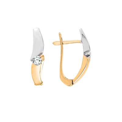 Goldohrringe aus Gelbgold 585 mit Brillant