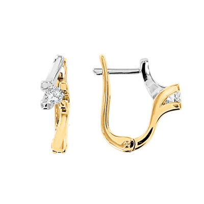 Goldohrringe aus Gelbgold 585 mit Brillant