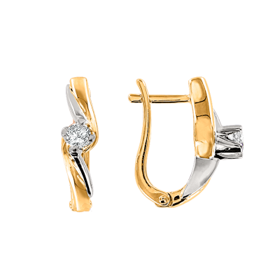 Goldohrringe aus Gelbgold 585 mit Brillant