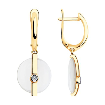 Goldohrringe aus Gelbgold 585 mit Brillant