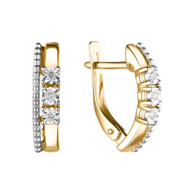 Goldohrringe aus Gelbgold 585 mit Brillant