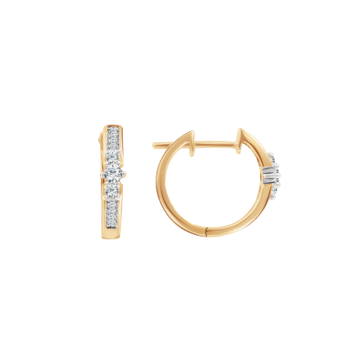 Goldohrringe aus Gelbgold 585 mit Brillant