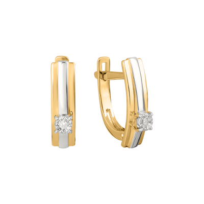 Goldohrringe aus Gelbgold 585 mit Brillant