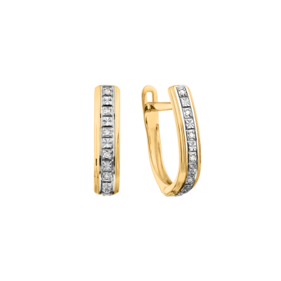 Goldohrringe aus Gelbgold 585 mit Brillant