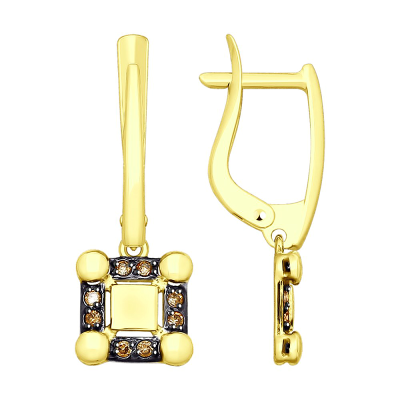 Goldohrringe aus Gelbgold 585 mit Zirkonia