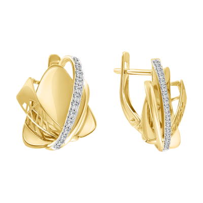 Goldohrringe aus Gelbgold 585 mit Zirkonia