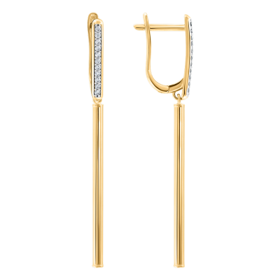 Goldohrringe aus Gelbgold 585 mit Zirkonia