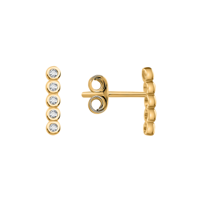 Goldohrringe aus Gelbgold 585 mit Zirkonia