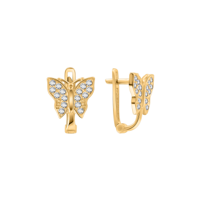 Goldohrringe aus Gelbgold 585 mit Zirkonia