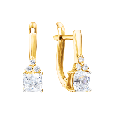 Goldohrringe aus Gelbgold 585 mit Zirkonia