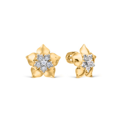Goldohrringe aus Gelbgold 585 mit Zirkonia