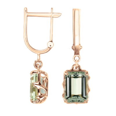 Ohrringe aus Rotgold 585 mit Amethyst