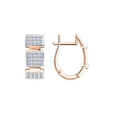 Ohrringe aus Rotgold 585 mit Brillant