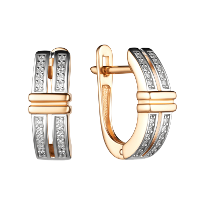 Ohrringe aus Rotgold 585 mit Brillant