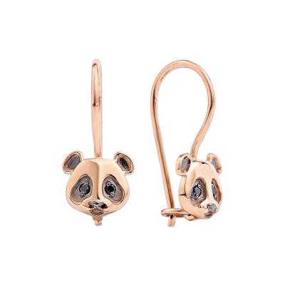 Kinder Ohrringe aus Rotgold 585 mit Brillant