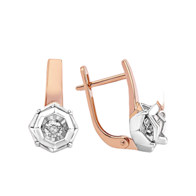 Ohrringe aus Rotgold 585 mit Brillant
