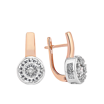 Ohrringe aus Rotgold 585 mit Brillant