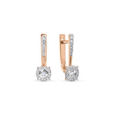 Ohrringe aus Rotgold 585 mit Brillant