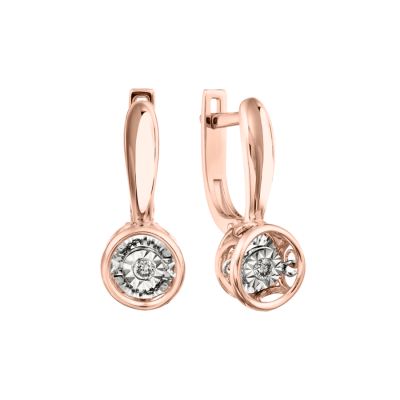 Ohrringe aus Rotgold 585 mit Brillant